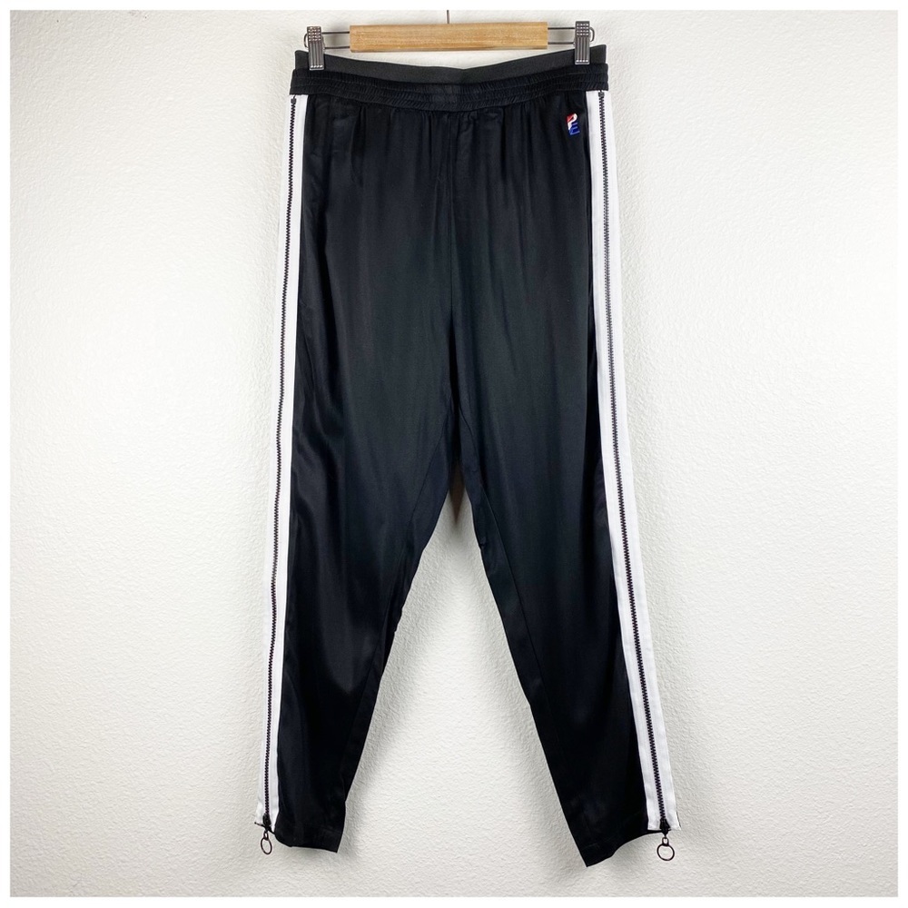 PE Nation Black Tuxedo Zip Side‎ Track Pants - Small Athleisure Collegiate